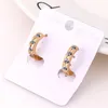 Hoop Earrings Luxury Gold Stud Trendy CZ Zircon Mini Huggie For Women Wedding Party Jewelry Gifts Drop