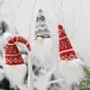 Dekoracje świąteczne 2pcs/4PCS Cartoon Biała broda Santa Doll Decoration Zestaw Dom Home Xmas Rok Decor Tree Pendants Ornament