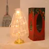 Tafellampen LED Kerstboomlamp Batterij Power Modern Crystal Desk Decor Light Slaapkamer Woonkamer Geschenkverlichting