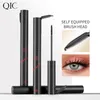 Qic mascara étanche noir Slim Double tête avec peigne Non Picotements Longue durée 7g 2.5mm Mascaras de maquillage à tenue mince