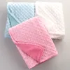 Blankets Swaddling Baby born Thermal Soft Fleece Winter Solid Bedding Set Cotton Quilt Infant Swaddle Wrap 221024