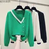 Women's Knits Tees Autumn Winter New Green Knitted Sweaters Women Pullover Tops Long Sleeve Casual Loose Korean Style Sweater Mujer 2022 Jumper T221012