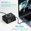 110W USB Chargers Adapter Wireless Charger Charging Station PD Type C Fast Phone Charger For iPhone 14 Xiaomi Huawei Samsung X9D