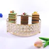 Narzędzia do pieczenia 1PC Gold Mirror Metal Cake Stojak okrągły babeczka ślub przyjęcie urodzinowe deser cokołek