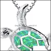 Pendentif Colliers Opale Collier Tortue Pendentif Bijoux Pour Femme Colliers 1813 Q2 Drop Livraison 2022 Pendentifs Dhinr