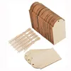 Party Supplies Unfinished Wood Tags with Ropes Blank Hanging Gift Tags Craft Labels Home DIY Wedding Decorations XBJK2210