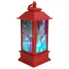 Décorations de Noël lumière LED Mini lanterne rouge joyeux décor pour arbre de noël père noël bonhomme de neige lampe de table ornement Navidad 2022