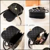 Jewelry Pouches Bags Jewelry Pouches Lingge Embroidery Small Square Bag Simple Versatile 2022 Pu Female Korean Shoder Messenger Bols Dh7Za