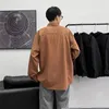 Men's Casual Shirts Spring Summer Solid Color Shirt Men Korean Fashion Loose Business T-shirt Men's Formal Wear Social Long-sleeved