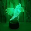 Tafellampen vogel nacht 3D lamp afstandsbediening zeven kleur Koreaans bureau touch led visuele geschenklicht