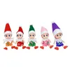Bonecas de elfos para bebês da criança de Natal com braços móveis pernas de natal preenchimentos de aniversário presentes de feriado para meninas
