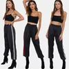 Pantalons pour femmes femmes OL Harem Long cordon de serrage été pantalon de travail ample mode décontracté solide respirant à lacets taille haute sport