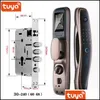 Deursloten Tuya Smart Lock Surveillance Camera Wifi Draadloze Fingerprinty App Unlock Moniton Functie Met Deurbel 220704 Drop Deli Ot4Lc
