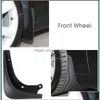 Andra bilbelysningar Tesla Model 3 Mud Flaps Splash Guards 4st Set fl -skydd för tillbehör Drop Leverans 2022 Mobiler Motorcyklar DH83G