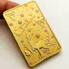 Christmas Gifts Gold Bar Gold Plated Souvenirs Home Decorations Santa Claus Commemorative Coins Collection Gold Bars