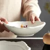 Assiettes FANCITY Bouche Oblique Saladier Grand Commercial Céramique Japonaise Créative El Spéciale Vaisselle Ménage S