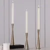 Bougeoirs européens blancs sans bougies de Table, bougies géométriques dorées simples et modernes de luxe, Vases Pe De Vela Tabl DF50ZT