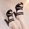 Kapdyny damskie sandały letnie 2022 High Heels Slajdes Women Office Platform Buty Kobiety Panie Plus Size 32-43