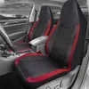 Fundas de asiento de coche Universal 2 Deportes delanteros Tela de malla transpirable Cojín de textura de fibra de carbono Ajuste SUV Van Racing