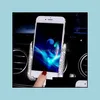 Drink Holder Bling Car Phone Holder Mini Dash Air Vent Matic Mount 360°Adjustable Crystal Stand Accessories For Women And Drop Delive Dh1Uh