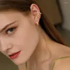 バックイヤリングタイムレスワンダーZirconiaFaux Pearl Geo Clip for Women Designer Jewelry Punk Fake Piercing Top Ear Cuff Korean 5537