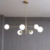 Kroonluchters Noordige moderne glazen koperen kroonluchter armaturen Home Decor woonkamer hanglampen slaapkamer restaurant café hangende lamp