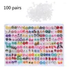 Stud Earrings 100 Pairs Assorted Styles Polymer Clay Hypoallergenic Lot For Kids