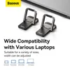 Tablet PC Standları Baseus Metal Katlanabilir Dizüstü Standı Taban Masaüstü Taşınabilir Dizüstü Tutucu Macbook Pro Air DELL Aksesuarları W221013 Için Soğutma Braketi