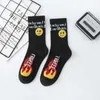 Men's Socks ins tide brand flame tide socks European and American hip-hop men and women sports socks T221011