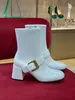 Sweet &SAUCY Womens boots Platform Sneakers brand counter popular stylish and versatile elegant Retro Chic shoes series Square Toes size 35-41