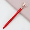 Diamond Butterfly Ballpoint Pen Bullet Type 1.0 Fashion Pens Office Stationery Creative Advertising 12 Colors