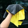 Towel 5X30X30Cm Car Wash Microfiber Towel Cleaning Drying Cloth Hemming Care Detailing Car-Styling Drop Delivery 2022 Mobiles Motorcy Dhanm