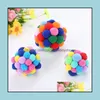 Cat Toys Pet Cat Toy Colorf Lovely Handmade Bells Bouncy Ball Interactive Great For Fun And Entertainment Drop Delivery 2022 Home Gar Oty37