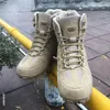 Buty Winterautumn Men Wysokiej jakości marka skóra wojskowa Specjalna siła taktyczna pustynne łodzie bojowe buty na zewnątrz śnieg 221012