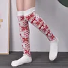 Chaussettes longues de noël tricotées pour femmes, bas d'hiver tricotés, cuisses hautes au-dessus du genou, sl40