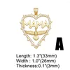 Pendant Necklaces OCESRIO Heart Mothers Day For Necklace Making Gold Plated Copper Zircon Moon Supplies Jewelry Wholesale Pdta626