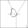 Anhänger Halsketten Liebe Herz Damen Halskette Schmuck Vergoldet Frauen Mode Kette Metall Schlüsselbein Halsketten Valentinstag 1 7By Dhwt6