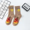 Men's Socks ins tide brand flame tide socks European and American hip-hop men and women sports socks T221011