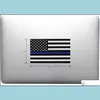 Car Stickers Thin Blue Line Flag Decal - 2.5X4.5 In. Black White And American Sticker For Cars Trucks Drop Delivery 2022 Mobiles Moto Dhank