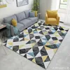 Carpets Fashion Geometric Carpet Nordic Yellow Blue Rugs Livingroom Bedroom Hallway Kids Room Bathroom Tapetes Customized CL62105