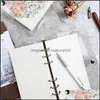 Bloc-notes A5 A6 Spirale Transparent PVC Notebook Er Loose Journal Bobine Bague Binder Papier Planificateur Séparé Recevoir Sac Carte Papeterie1 Dr Dh8Tm