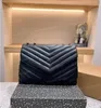 Projekt designerski luksusowe torby loulou designerka damska czarna skórzana torba na ramię o dużej pojemności na ramię pikowane torebki torebki portfele zakupowe