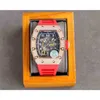 Luksusowe męskie zegarki mechaniczne Milles RM030 W pełni automatyczny ruch szafir szafirowy gumowy pasek zegarków szwajcarskie zegarek