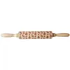 Embossing Wooden Rolling Pin with Christmas Snowflake Flower Pattern for Baking Embossed Cookies Kids and Adults Cute Kitchen Tool Wholesale wly935