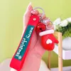 Mini-Frohe Weihnachten-Schlüsselanhänger, Cartoon-Ornamente, Weihnachtsbaum, Weihnachtsmütze, Socken, Schlüsselanhänger, Schlüsselanhänger, Heimtaschendekorationen