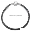 Braccialetti con ciondoli 1Pcs Bracciale in pelle Catena rossa nera adatta per braccialetto Pandora Donna Regalo per bambini Drop Delivery 2022 Braccialetti gioielli Dhbfq