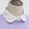 Papillon Linbaiway Donna Tinta unita Nero Bianco Colletti finti staccabili per uomo Collana con bavero Colletto falso Cravatta superiore