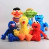 Duży rozmiar 28-35 cm 9 stylów ulica sezamkowa Elmo Cookie Bert Grover duży ptak wypchane pluszowe zabawki miękkie lalki dla dzieci uroczy prezent 220121