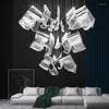 Pendant Lamps Light Guide Led Lights Modern Villa Stair Lamp Living Room Decor Hanging Fixture Suspension Luminaire