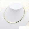 CHOKERS CHOKERS Collane Pendanti Delivery Delivery 2021 Simple Round Orques per donne Ladies Metal Gold Sier Wire Necklace 569 Z2 20 Dhgo4